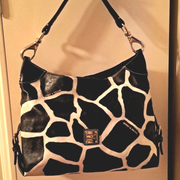 Dooney & Bourke Handbags - SALE Dooney and Burke BlackWhite Giraffe Shoulder Bag, Very Good Cond.🥰